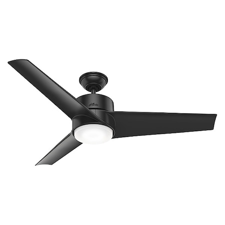 Decorative Ceiling Fan, 54 in Blade Dia, 3 Blades, 4 Speeds, 120V AC, Matte MPN:59471