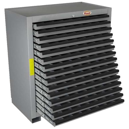 Super Cabinet Combination Tool Chest/Cabinet, 15 Drawer, Gray, Steel, 34 in W x 19 in D x 38 in H MPN:13525