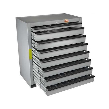 Super Cabinet Combination Tool Chest/Cabinet, 8 Drawer, Gray, Steel, 34 in W x 19 in D x 38 in H MPN:13527