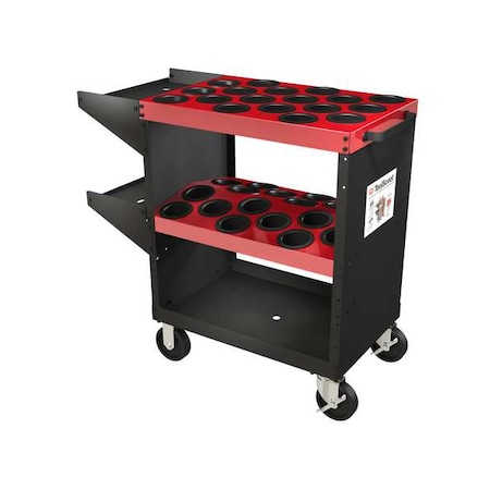 ToolScoot Rolling Tool Cabinet, Red, Steel, 18 in W x 35-1/4 in D x 35 in H MPN:13980