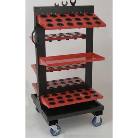 ToolScoot Tree Rolling Tool Cabinet, Red, Steel, 28-1/2 in W x 28 in D x 57 in H MPN:55940