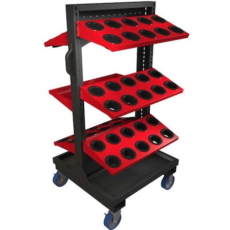 ToolScoot Tree Cabinet, Red, Steel, 28-1/2 in W x 28 in D x 57 in H MPN:55980