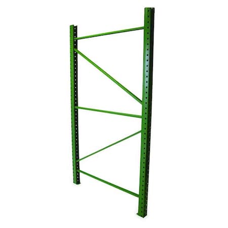 Upright Frame, 16 ft H, 3 in W, 42 in D, Green MPN:IU18420192