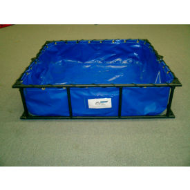 Husky Steel Frame PVC Decontamination Pool STFDP-48 - 22 Oz. Thickness 48x65x12 - 230 Gal. Black STFDP-48-BK
