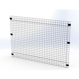 Husky Rack & Wire™ Welded Wire Security Partition Panel 6'W x 4'H Black V0604