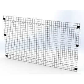 Husky Rack & Wire™ Welded Wire Security Partition Panel 7'W x 4'H Black V0704