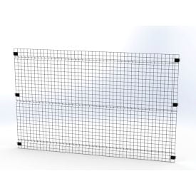 Husky Rack & Wire™ Welded Wire Security Partition Panel 8'W x 5'H Black V0805