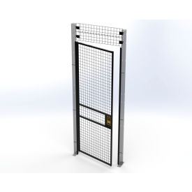 Husky Rack & Wire™ Welded Wire Security Partition Swing Door HLSO 3'W x 8'H Black V220308-091