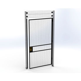 Husky Rack & Wire™ Welded Wire Security Partition Swing Door HRSO 4'W x 8'H Black V220408-094