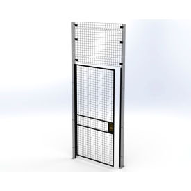 Husky Rack & Wire™ Welded Wire Security Partition Swing Door HLSO 4'W x 10'H Black V220410-091