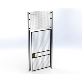 Husky Rack & Wire™ Welded Wire Security Partition Swing Door HRSO 4'W x 10'H Black V220410-094