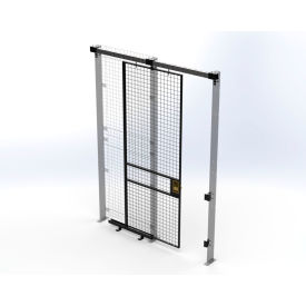 Husky Rack & Wire™ Welded Wire Security Partition Slide Door 3'W x 8'H Black V540308