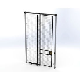 Husky Rack & Wire™ Welded Wire Security Partition Slide Door 3'W x 10'H Black V540310
