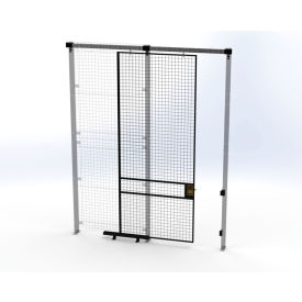 Husky Rack & Wire™ Welded Wire Security Partition Slide Door 4'W x 10'H Black V540410