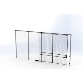 Husky Rack & Wire™ Welded Wire Security Partition Slide Door 10'W x 10'H Black V541010