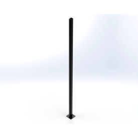 Husky Rack & Wire™ Welded Wire Security Partition 3-Way Post 10'H Black V5510W