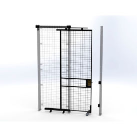 Husky Rack & Wire™ Welded Wire Security Partition Tunnel Slide Door 3'W x 8'H Black V590308