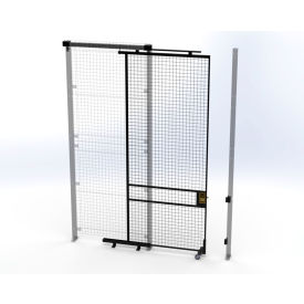 Husky Rack & Wire™ Welded Wire Security Partition Tunnel Slide Door 4'W x 10'H Black V590410