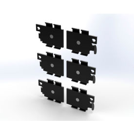 Husky Rack & Wire™ Welded Wire Security Partition Bolt-On Clips Kit Black VBC