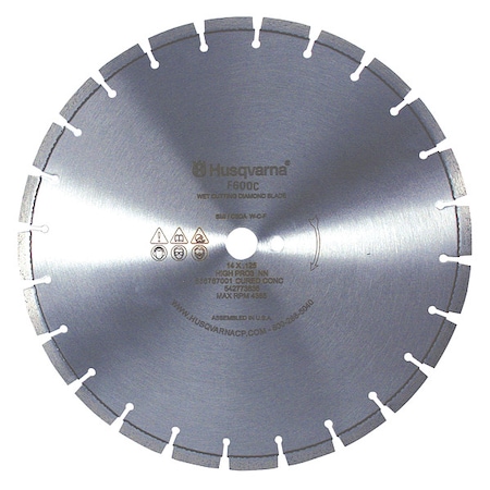 Diamond Saw Blade, Masonry, 14 in. Dia. MPN:F620C-14