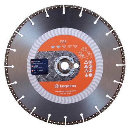 Diamond Saw Blade, Fire Rescue, 14 in. Dia MPN:FR3-14