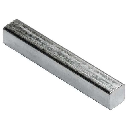 Undersized Machine Key, Square End, Steel, Zinc Clear Trivalent, 2 in L, 1/2 in Sq MPN:3105000500-2000