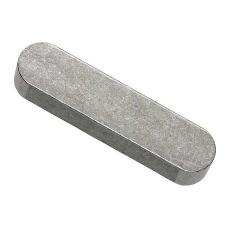 Oversized Machine Key, Round End, Carbon Steel, Plain, 80 mm L, 20 x 12 mm Sq MPN:322012-080