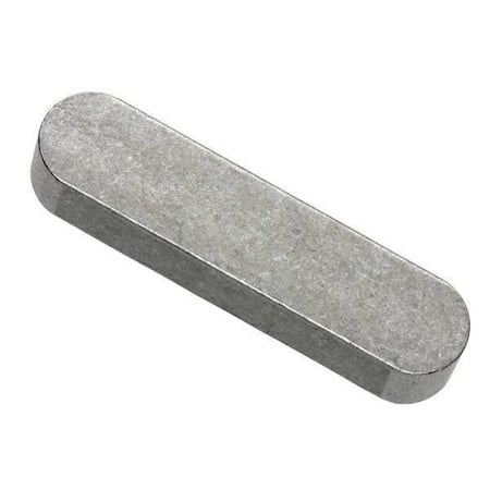 Oversized Machine Key, Round End, Carbon Steel, Plain, 100 mm L, 20 x 12 mm Sq MPN:322012-100
