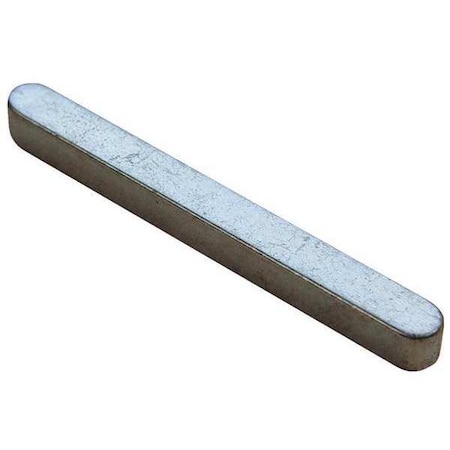 Oversized Machine Key, Round End, Carbon Steel, Zinc Clear Trivalent, 80 mm L, 8 mm Sq MPN:32Z0808-080