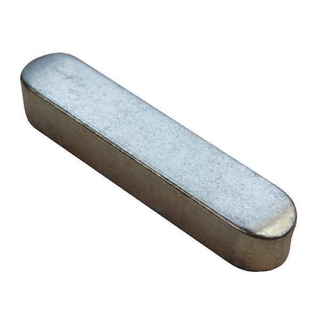 Oversized Machine Key, Round End, Carbon Steel, Zinc Clear Trivalent, 80 mm L, 12 x 8 mm Sq MPN:32Z1208-080