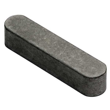 Undersized Machine Key, Round End, Stainless Steel, Plain, 18 mm L, 5 mm Sq MPN:720505-018