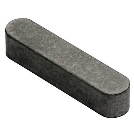 Undersized Machine Key, Round End, Stainless Steel, Plain, 77 mm L, 6 mm Sq MPN:720606-077