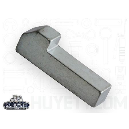 Tapered Gib Head Machine Key, Tapered Gib End, Carbon Steel, Zinc Clear Trivalent, 1 in L MPN:GIB-0312-1000ZC