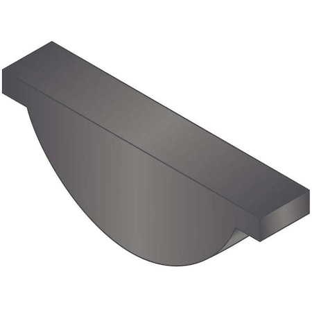 Woodruff Key, 3/8 x 1-1/2 in Key Size, 0.631 in H, Carbon Steel Plain MPN:HIPRO-1212