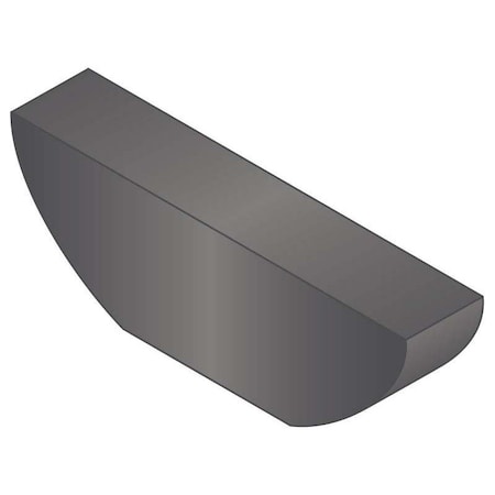 Woodruff Key, 3/16 x 2-1/8 in Key Size, 617-1 SAE Number, 13/32 in H, Carbon Steel Plain MPN:WKC-126