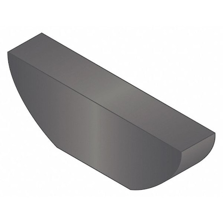 Woodruff Key, 3/32 x 3/8 in Key Size, 303 SAE Number, 11/64 in H, Carbon Steel Plain MPN:WKC-212