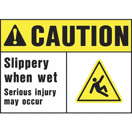 Sign, Caution Slippery When Wet, PK5 MPN:5661