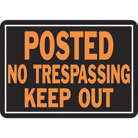 No Trespass Sign, Metal, 10