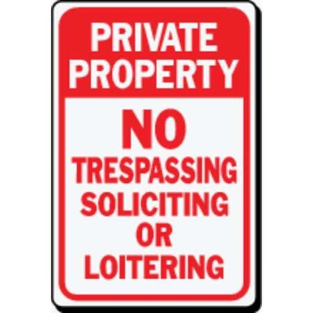 Sign, Private Property No Soliciting, HD MPN:HW-205HDR