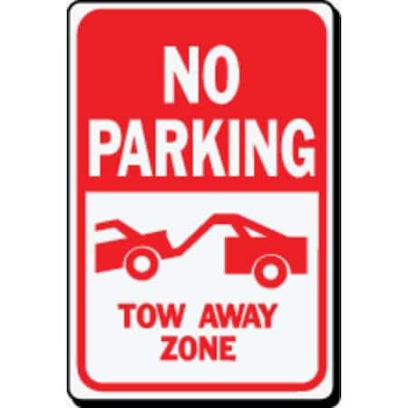 HD Refl Sign, No Parking Tow Away Zone, HW-27HDR MPN:HW-27HDR