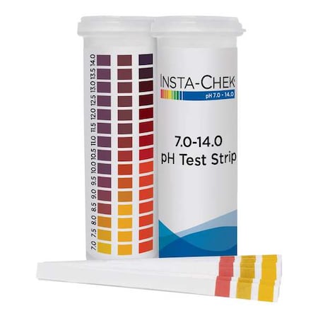 pH Test Strips, 3 1/4 in L, 1/4 in W, PK600 MPN:87014