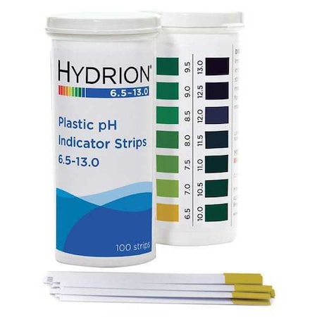 pH Strips, Hydrion Spectral, 6.5-13, PK100 MPN:9600
