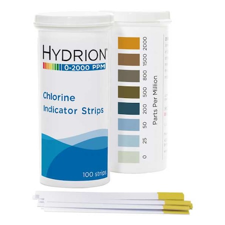 Chlorine Test Strips, 1/4 in W, PK6 MPN:CH-2000