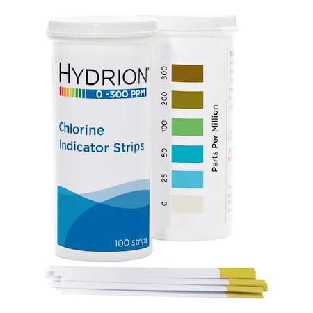 Chlorine Test Strips, 2 3/4