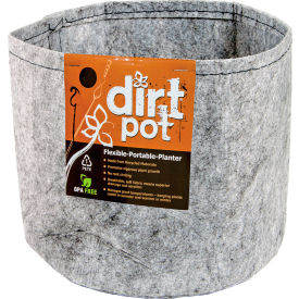 Hydrofarm Hydroponic Dirt Pot Flexible Portable Planter 2 Gallons Gray HGDB2NH
