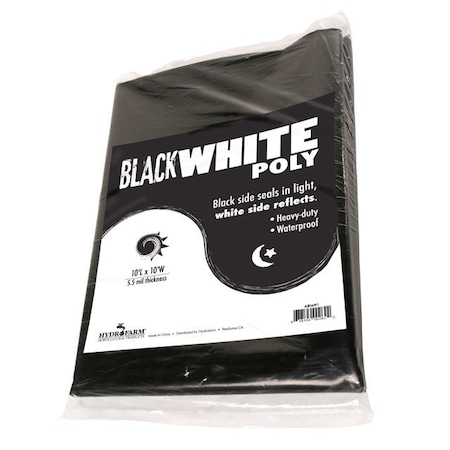 Black White Poly, 10Ft. x 10Ft., 5.5 mil MPN:ABWP1