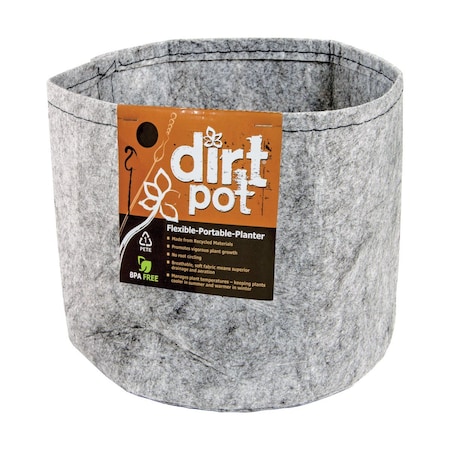 Dirt Pot Flexible Portable Planter, Grey MPN:HGDB1NH