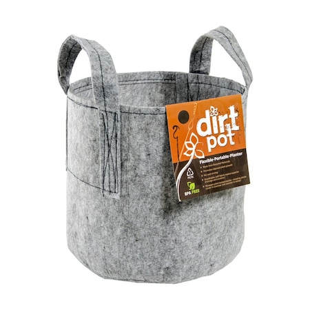 Dirt Pot Flexible Portable Planter, Grey MPN:HGDB5