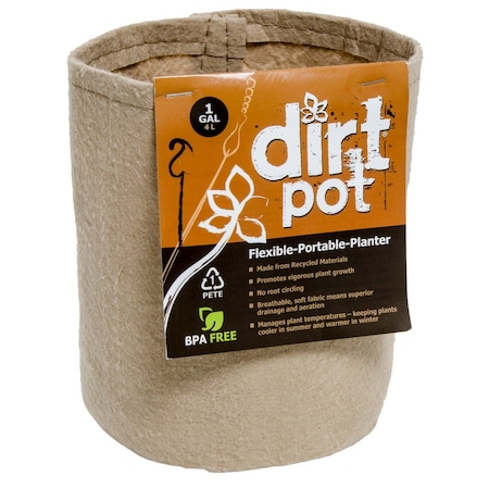 Dirt Pot Flexible Portable Planter, Tan, MPN:HGDBT1