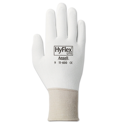 Hyflex 11-600 Wht Lt Wght Assemb Pu/Coat SZ9 MPN:205568
